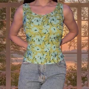 A.M.I floral tank top Size S